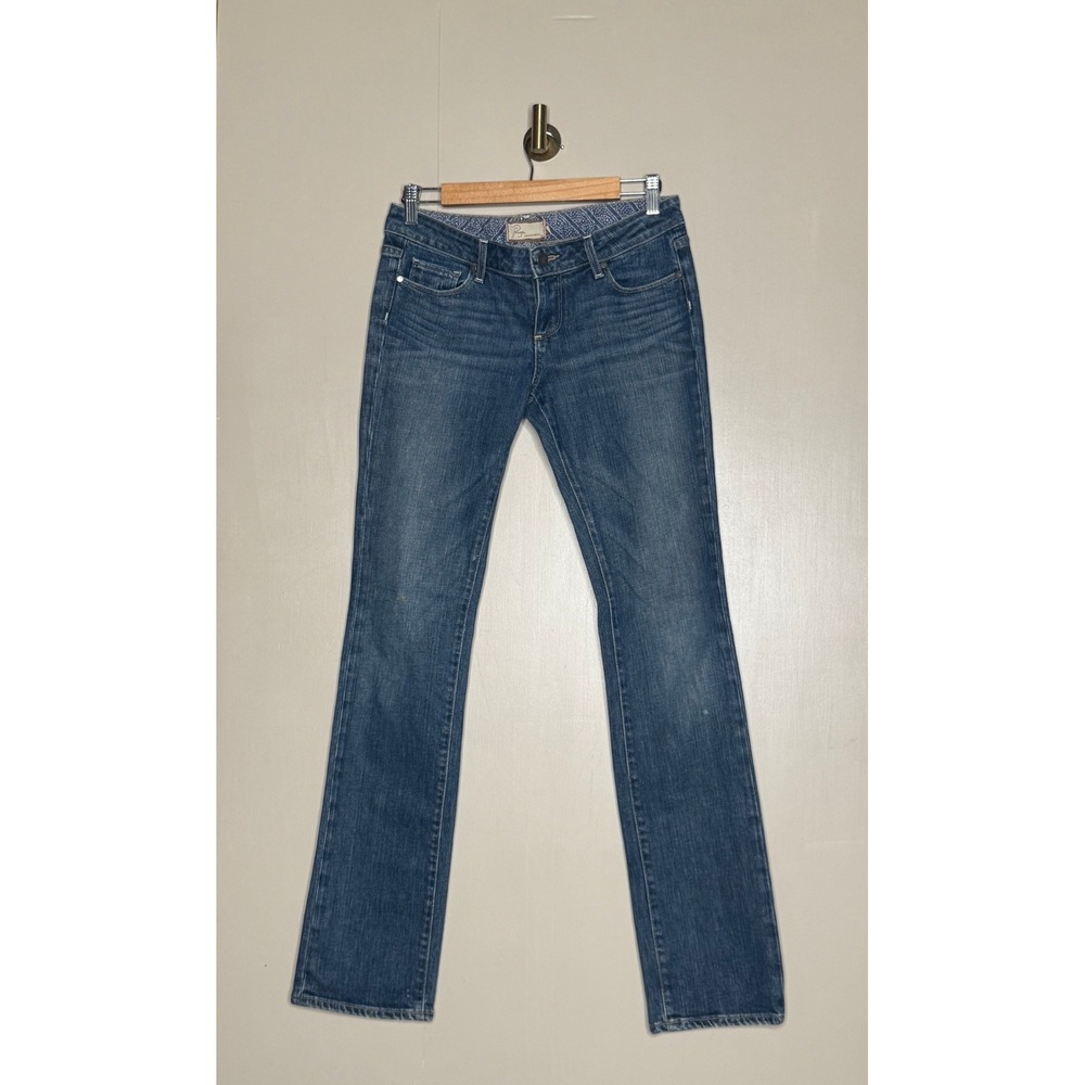 Paige Premium Denim Blue Heights Skinny Jeans Medium Wash Low Rise Size 29